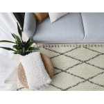 Kaleen Komon Collection KMN01-01 Ivory Throw Rug 2'11" x 4'11"