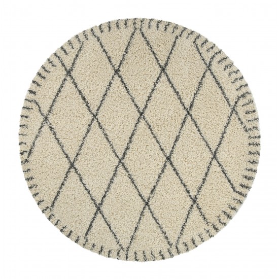 Kaleen Komon Collection KMN01-01 Ivory Throw Rug 2'11" x 4'11"