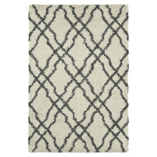 Kaleen Komon Collection KMN02-01 Ivory Throw Rug 2'11" x 4'11"