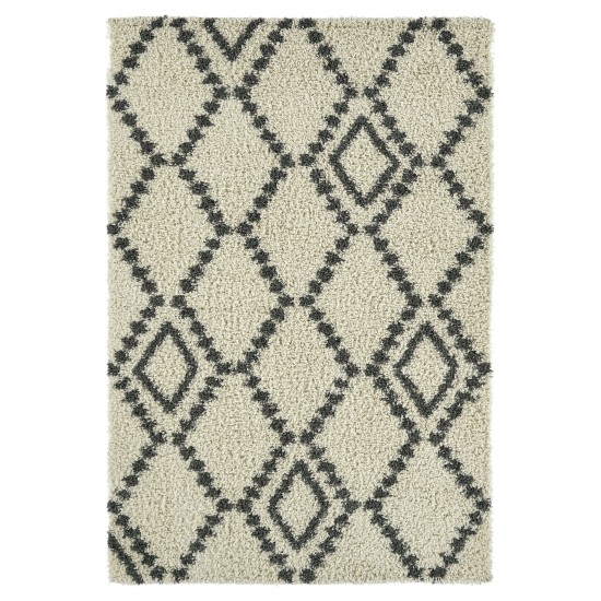 Kaleen Komon Collection KMN04-01 Ivory Throw Rug 2'11" x 4'11"