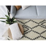 Kaleen Komon Collection KMN04-01 Ivory Throw Rug 2'11" x 4'11"