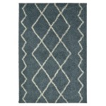 Kaleen Komon Collection Dark Denim Throw Rug 2'11" x 4'11"