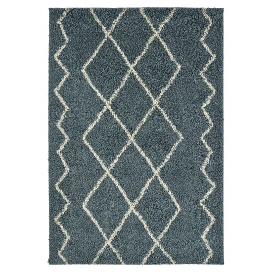 Kaleen Komon Collection Dark Denim Throw Rug 2'11" x 4'11"