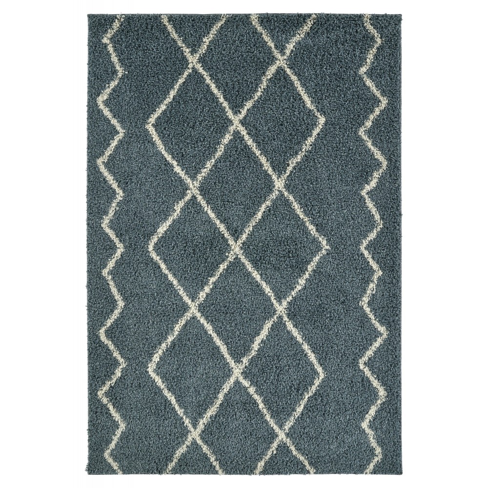 Kaleen Komon Collection Dark Denim Throw Rug 2'11" x 4'11"