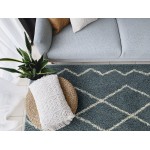 Kaleen Komon Collection Dark Denim Throw Rug 2'11" x 4'11"