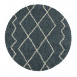 Kaleen Komon Collection Dark Denim Throw Rug 2'11" x 4'11"