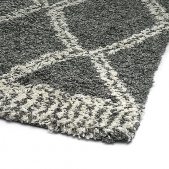 Kaleen Komon Collection Dark Grey Throw Rug 2'11" x 4'11"