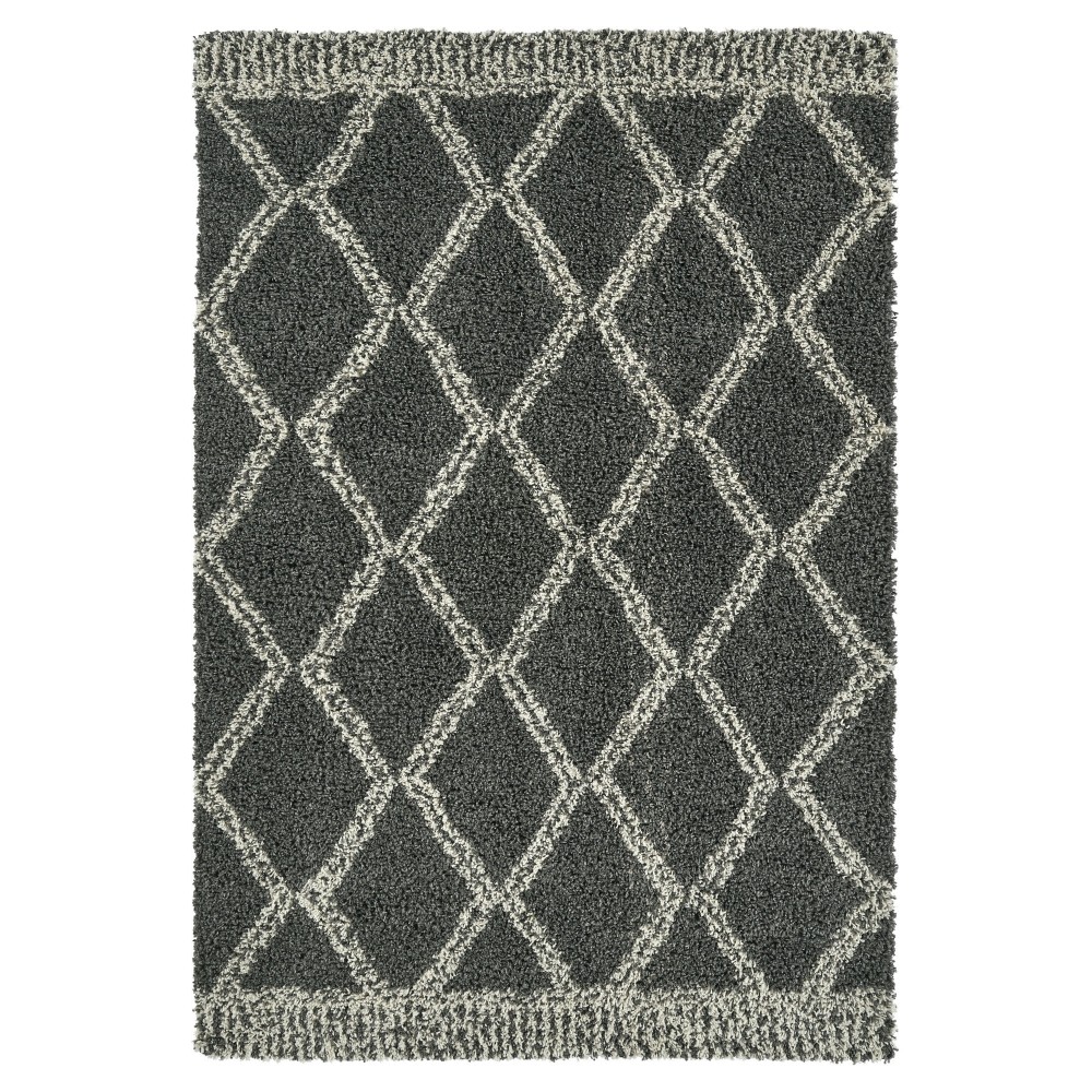 Kaleen Komon Collection Dark Grey Area Rug 6'6" x 6'6"