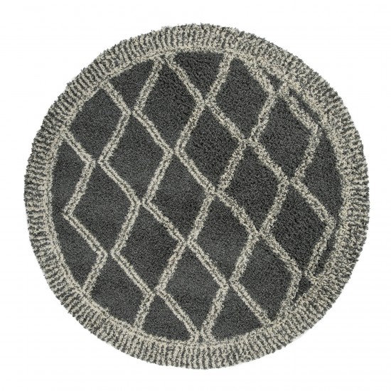 Kaleen Komon Collection Dark Grey Area Rug 6'6" x 6'6"