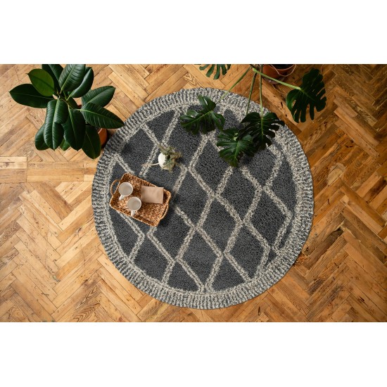 Kaleen Komon Collection Dark Grey Area Rug 7'10" x 9'11"