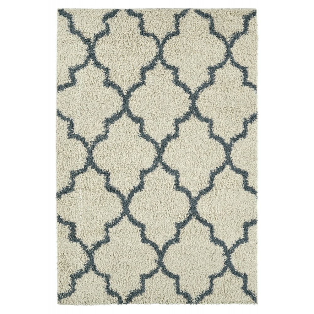 Kaleen Komon Collection KMN07-01 Ivory Throw Rug 2'11" x 4'11"