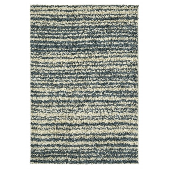 Kaleen Komon Collection Light Denim Throw Rug 2'11" x 4'11"