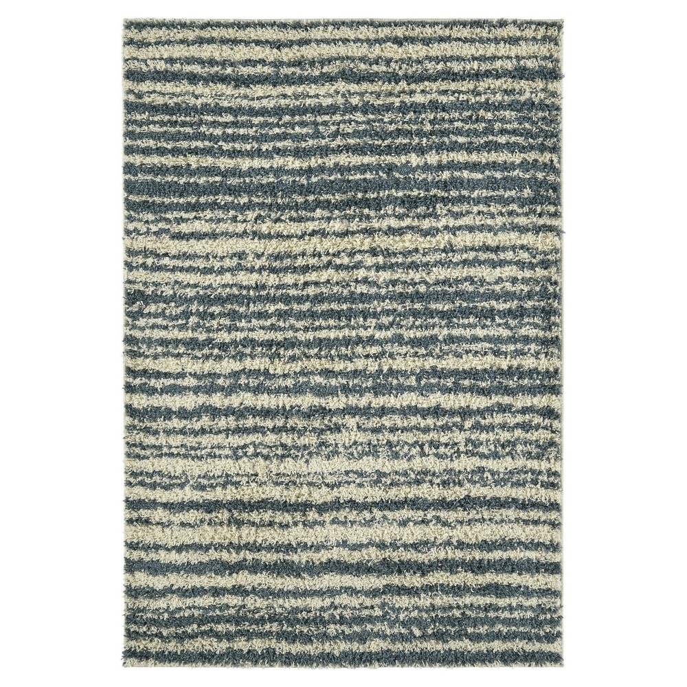 Kaleen Komon Collection Light Denim Throw Rug 2'11" x 4'11"