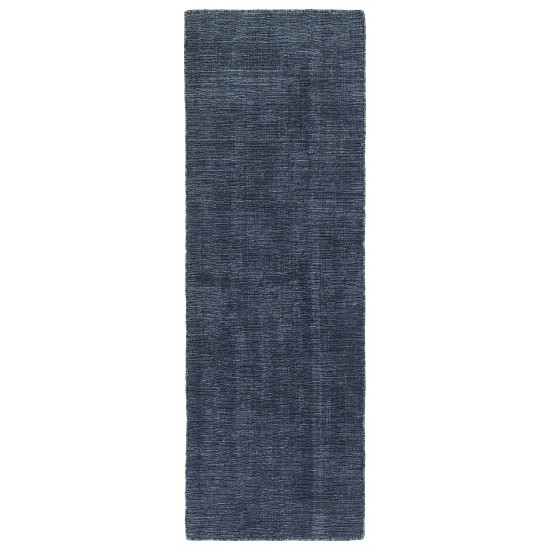 Kaleen Lauderdale Collection Dark Blue Throw Rug 2' x 3'