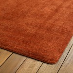 Kaleen Lauderdale Collection Bright Rust Throw Rug 2' x 3'