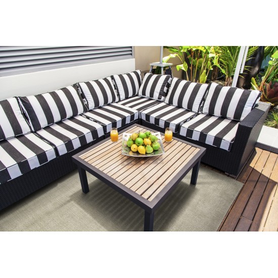 Kaleen Lauderdale Collection Light Graphite Throw Rug 2' x 3'