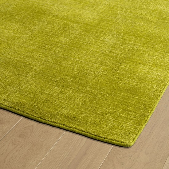 Kaleen Lauderdale Collection Bright Lime Green Throw Rug 2' x 3'