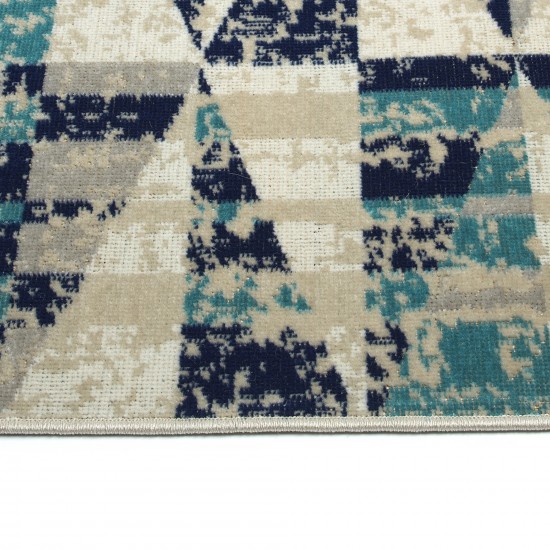 Kaleen Legata Collection Blue Teal Area Rug 7'10" x 10'