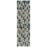 Kaleen Legata Collection Blue Teal Area Rug 7'10" x 10'