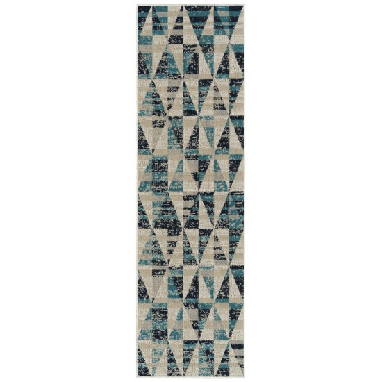 Kaleen Legata Collection Blue Teal Area Rug 7'10" x 10'