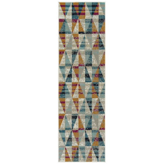 Kaleen Legata Collection Multi LtBlue Runner 2'2" x 7'6"