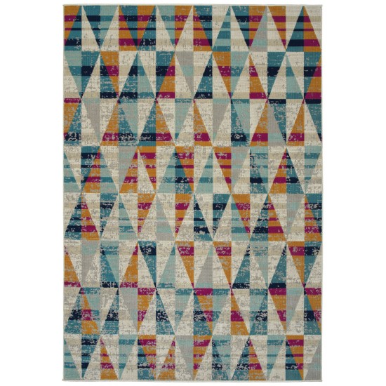 Kaleen Legata Collection Multi LtBlue Area Rug 4'1" x 5'7"