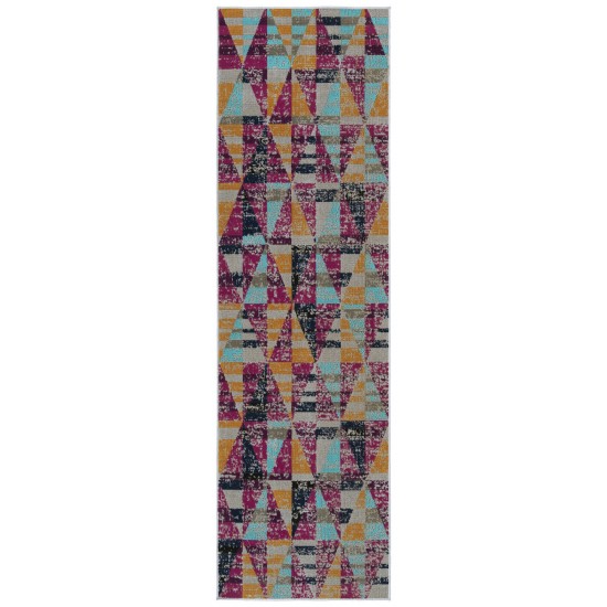 Kaleen Legata Collection Pink Gray Area Rug 4'1" x 5'7"