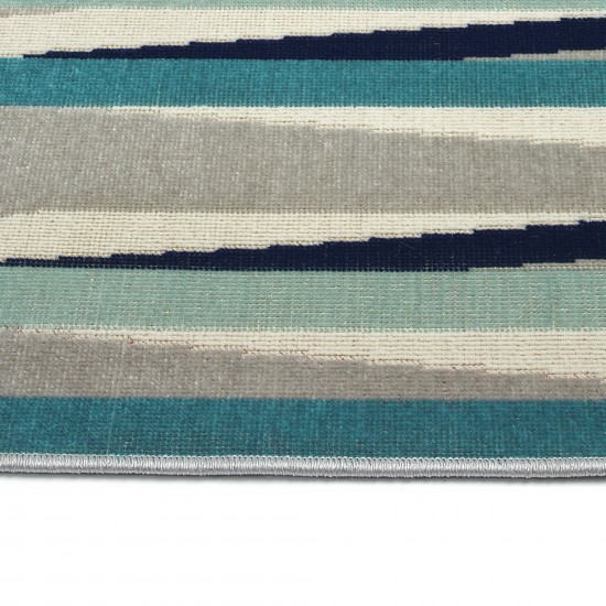 Kaleen Legata Collection Blue Gray Area Rug 4'1" x 5'7"