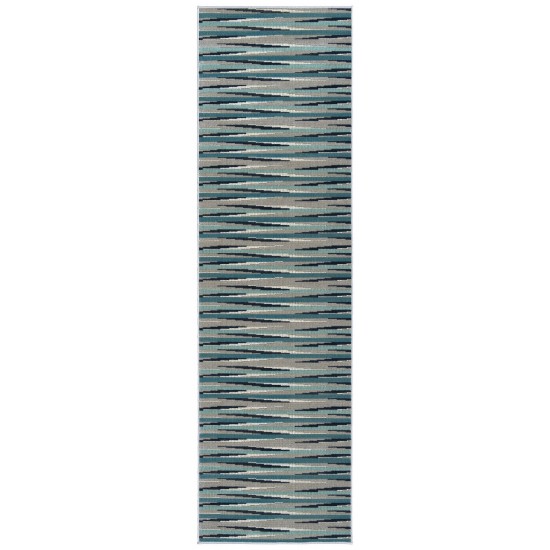 Kaleen Legata Collection Blue Gray Area Rug 4'1" x 5'7"