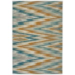 Kaleen Legata Collection Gold Teal Area Rug 5'3" x 7'3"