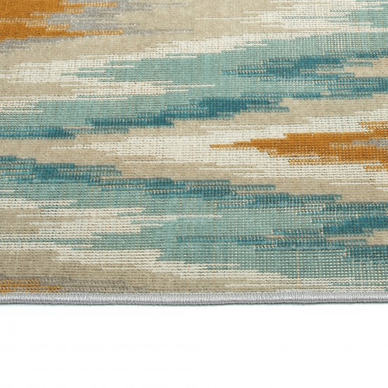 Kaleen Legata Collection Gold Teal Area Rug 5'3" x 7'3"