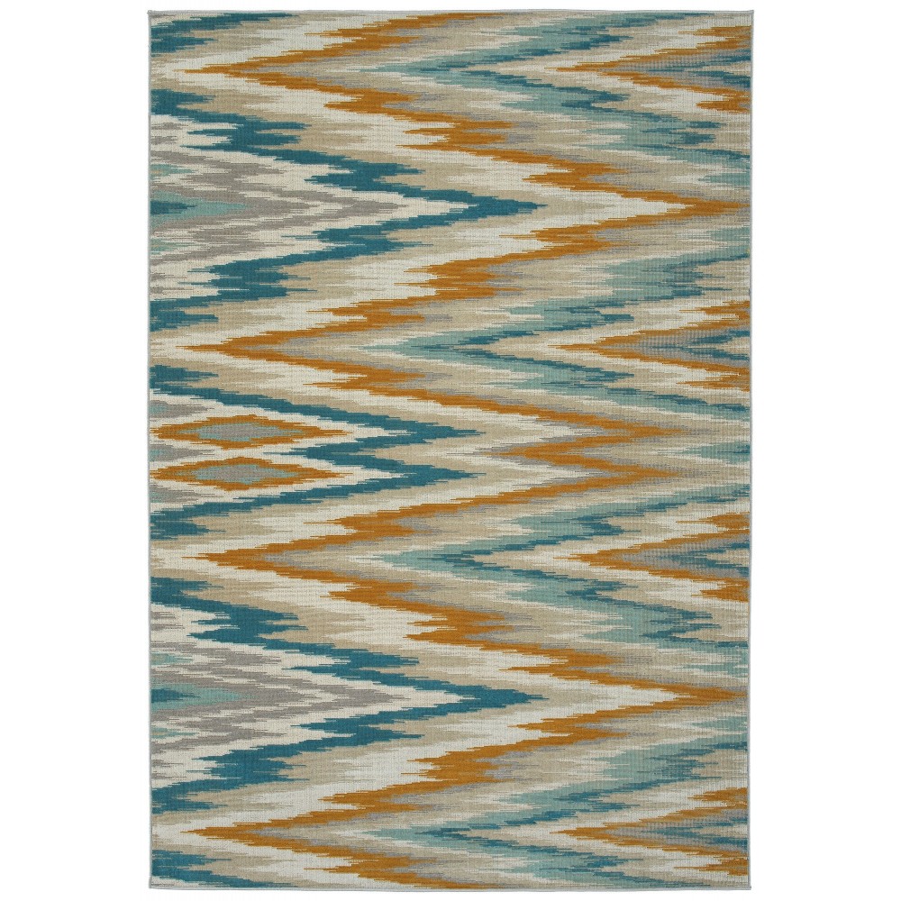 Kaleen Legata Collection Gold Teal Area Rug 9' x 12'