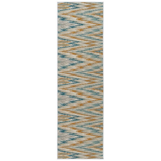 Kaleen Legata Collection Gold Teal Area Rug 9' x 12'