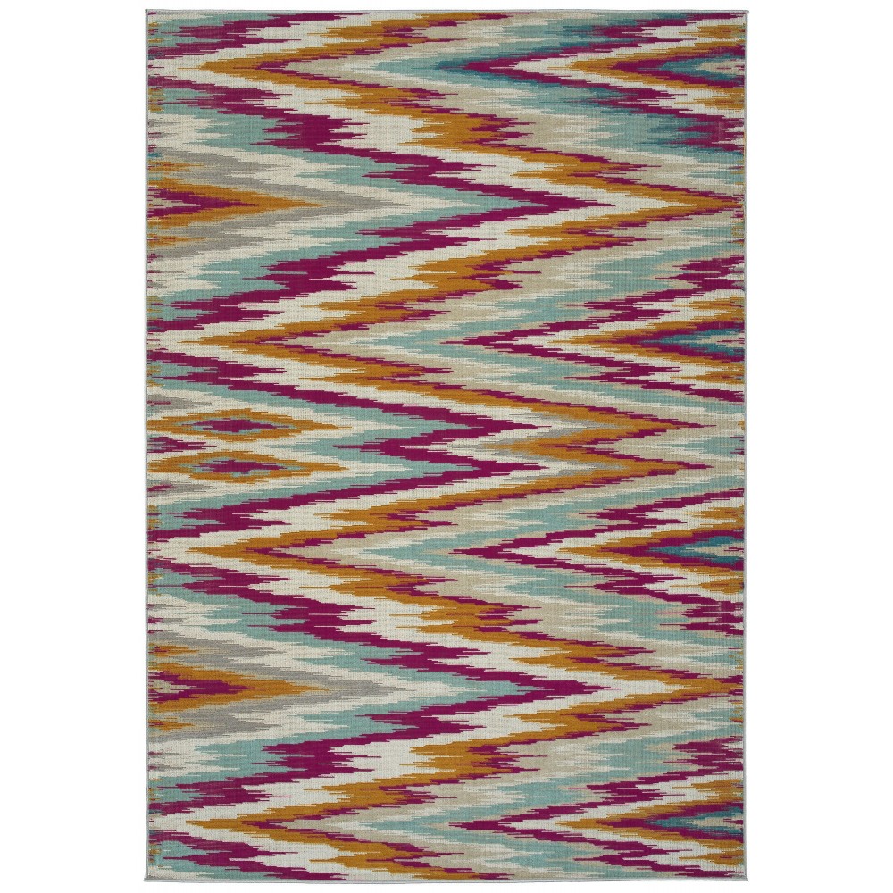 Kaleen Legata Collection Pink Orange Area Rug 4'1" x 5'7"