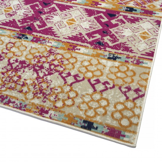 Kaleen Legata Collection LEG04-92 Pink Area Rug 4'1" x 5'7"