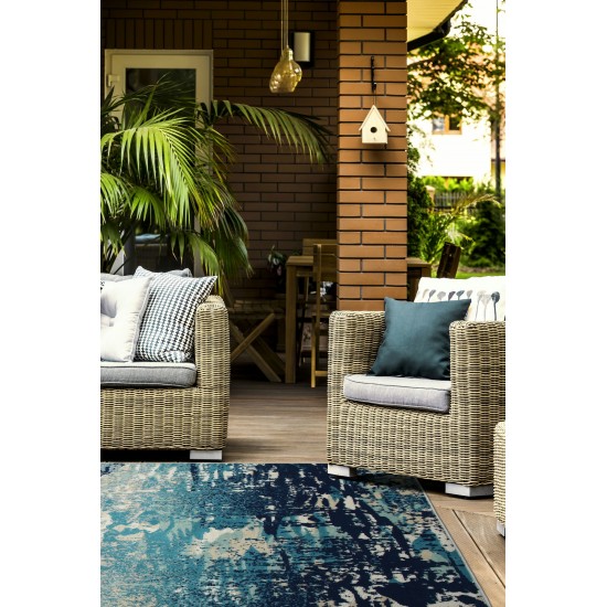 Kaleen Legata Collection Blue LtBlue Area Rug 4'1" x 5'7"