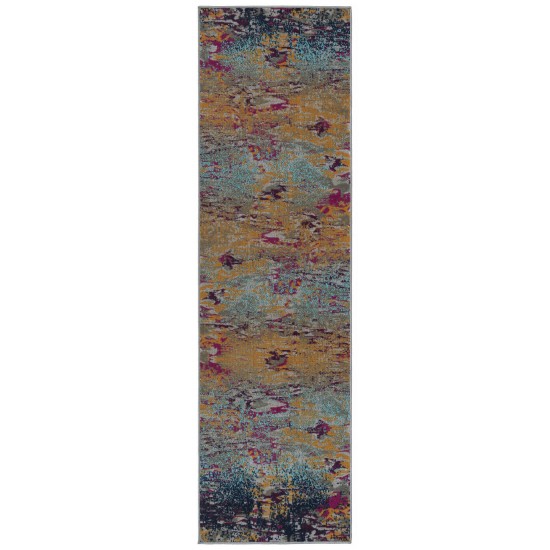 Kaleen Legata Collection Multi Orange Area Rug 4'1" x 5'7"