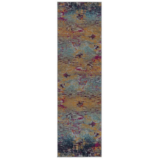 Kaleen Legata Collection Multi Orange Area Rug 7'10" x 10'