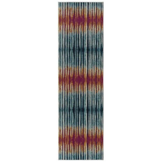 Kaleen Legata Collection Multi Turquoise Runner 2'2" x 7'6"