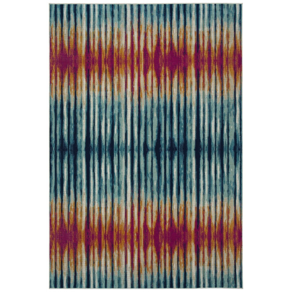 Kaleen Legata Collection Multi Turquoise Area Rug 4'1" x 5'7"