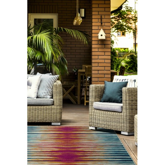 Kaleen Legata Collection Multi Turquoise Area Rug 4'1" x 5'7"