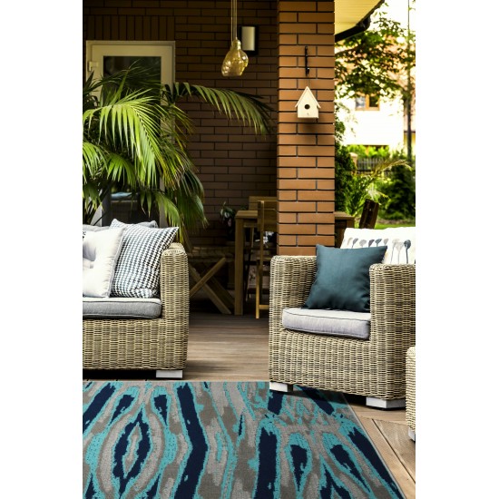 Kaleen Legata Collection Light Turquoise Throw Rug 2' x 3'