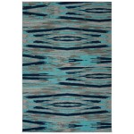 Kaleen Legata Collection Light Turquoise Area Rug 5'3" x 7'3"