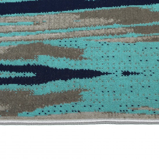 Kaleen Legata Collection Light Turquoise Area Rug 5'3" x 7'3"