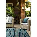 Kaleen Legata Collection Light Turquoise Area Rug 5'3" x 7'3"