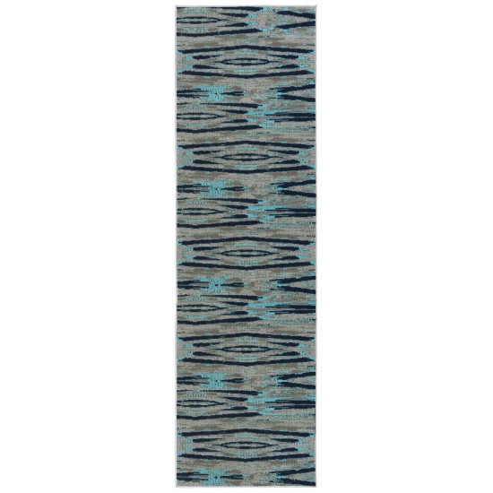 Kaleen Legata Collection Light Turquoise Area Rug 5'3" x 7'3"