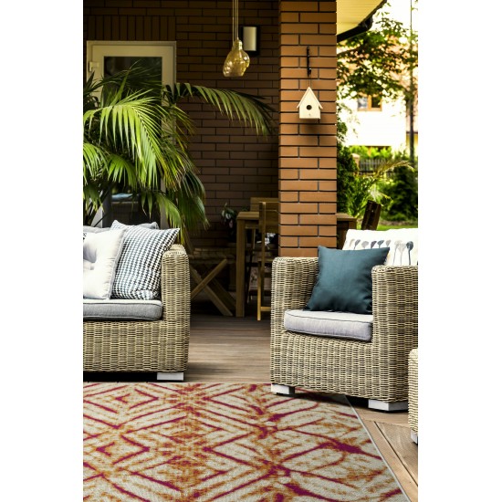 Kaleen Legata Collection Light Orange Area Rug 5'3" x 7'3"
