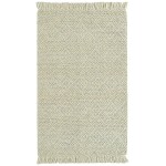 Kaleen Mara Collection Ivory Blue Throw Rug 18" x 18"