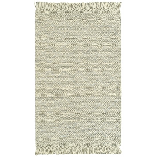 Kaleen Mara Collection Ivory Blue Area Rug 5' x 8'