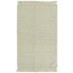 Kaleen Mara Collection Ivory Steel Throw Rug 18" x 18"